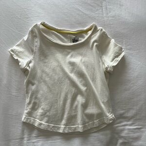 Pilcro Cream Short Sleeve Tee